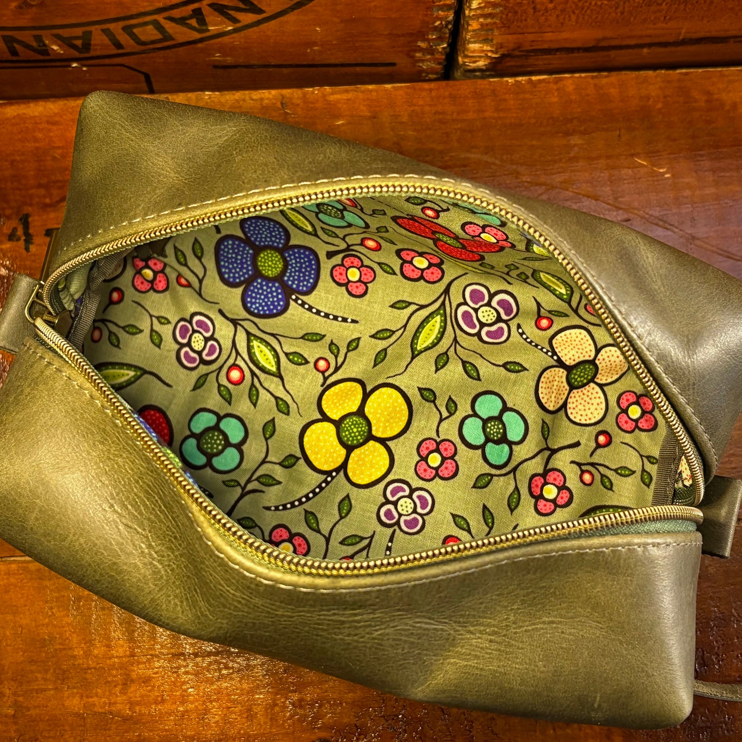 'Aurora' Leather Dopp Bag