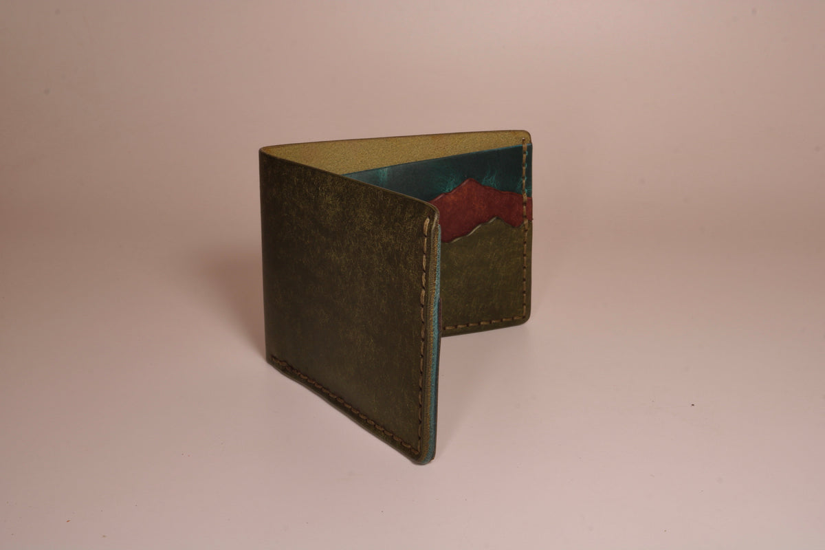 Mountain Landscape Bifold Wallet - Aurora