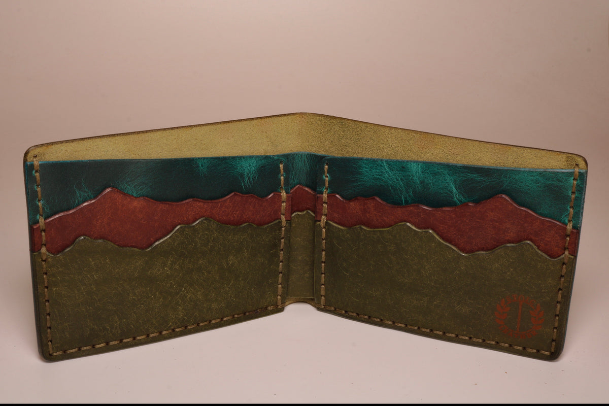Mountain Landscape Bifold Wallet - Aurora
